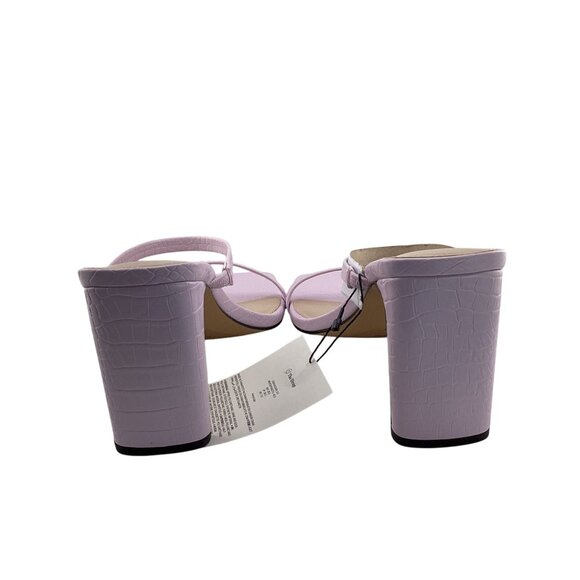 The Drop Heels Size 9.5‎ NWOB Lilac Womens Avery Square Toe Two Strap Sandals - Picture 7 of 9